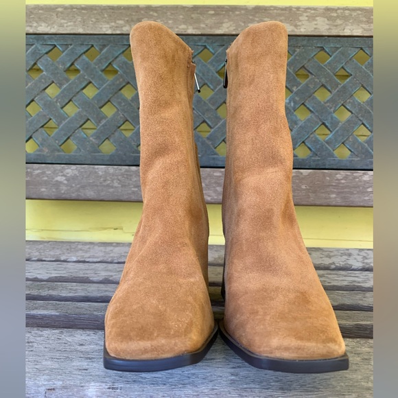 Sam Edelman Ivette Suede Boots Chestnut Brown Size 9M NWOT - Picture 3 of 13
